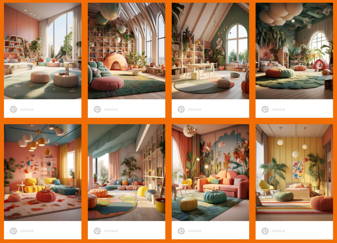 AI generated images for Social media wall example