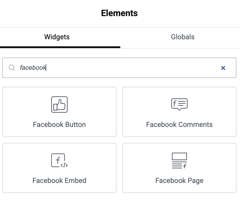 Elementor Facebook Embed